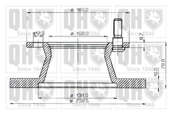 QUINTON HAZELL Тормозной диск BDC4242